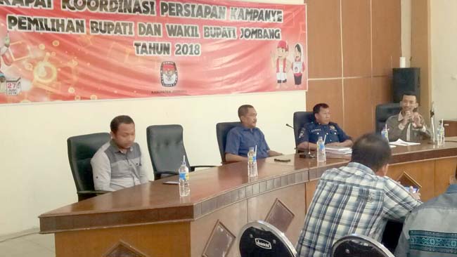 KPU Jombang Gelar Rakor Persiapan Kampanye