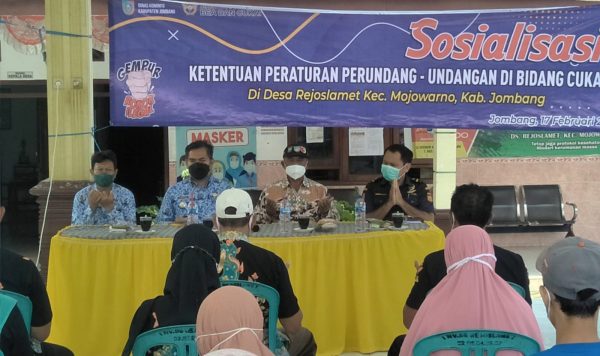 Giliran Desa Rejoslamet Dijujug Sosialisasi Cukai Kominfo Jombang dan Kantor Bea Cukai Kediri