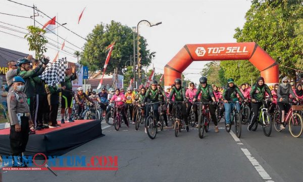 Meriahkan HUT Ke-76 Bhayangkara, Polres Jombang Gelar Fun Bike Sambung Roso