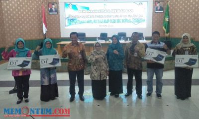 PAUD, TK, SD dan SMP di Jombang Dapat Bantuan 884 Unit Laptop Multimedia